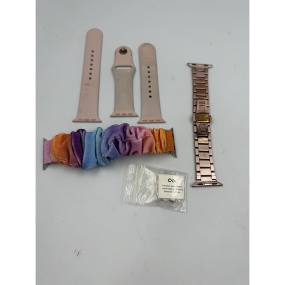 Apple Other - Lot Of Apple Watch Bands, Variety, Rose Gold Steel, Scrunchie, & Plastic & LINKS